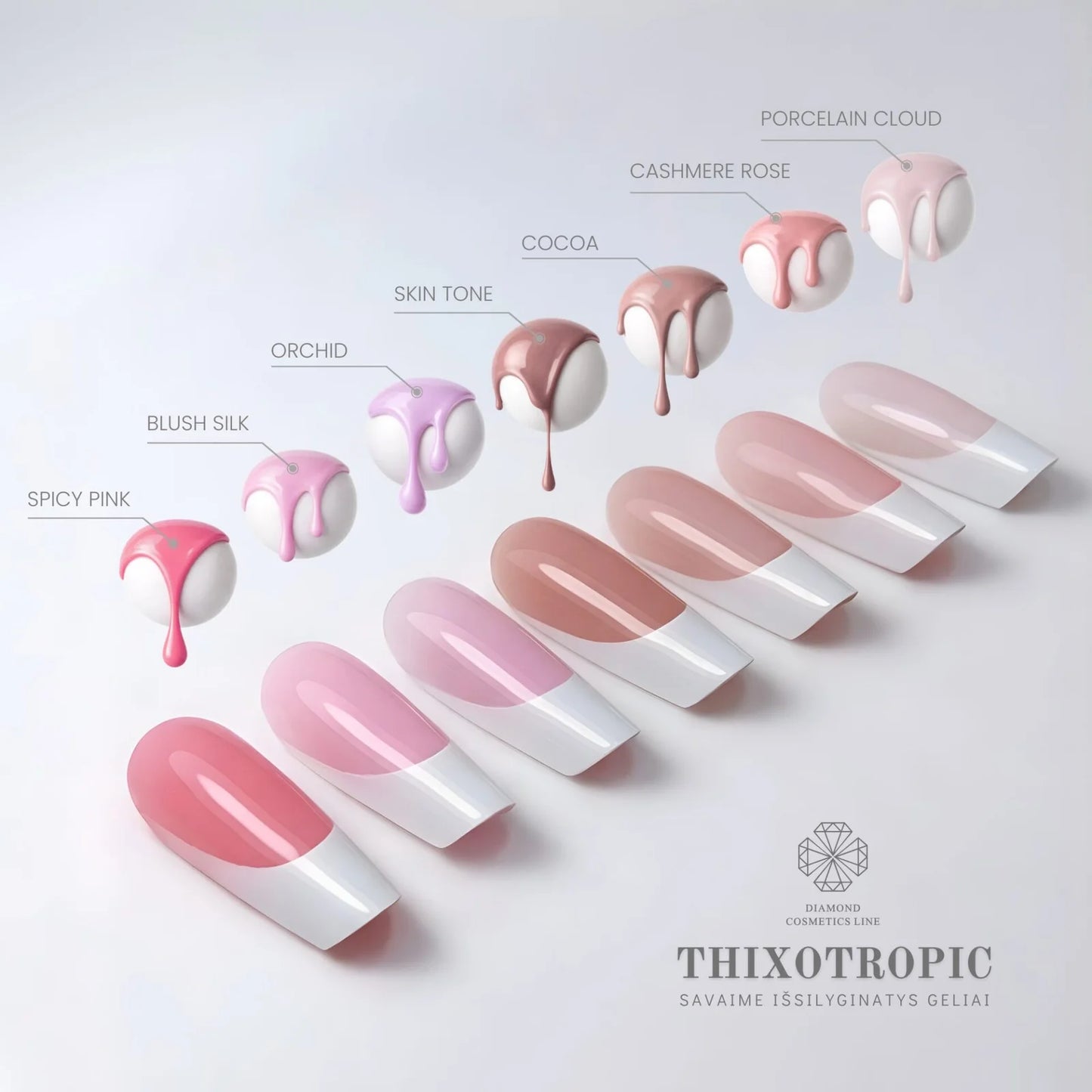 UV/LED CASHMERE ROSE THIXOTROPIC GEL 15 ML / 30 ML