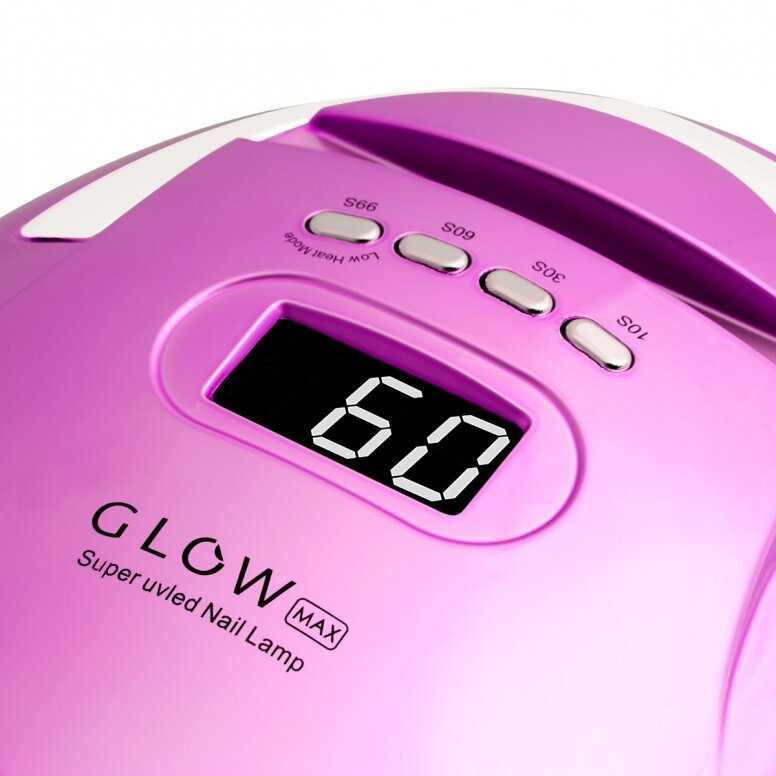 Profesionali UV/LED lampe GLOW F2 RC 220W, fuchsia og gull farge