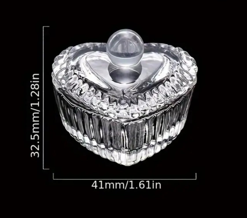 Skålkopp med lokk, hjerte 1 stk