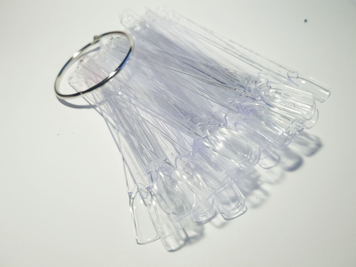 Nail Tips, Nail Polish Color Palette Display, with Steel Ring, Clear 50 stk