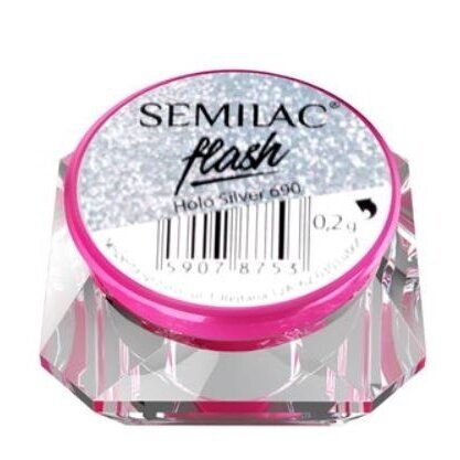 SEMILAC Flash 690 Holo Silver glitter, 0,2g