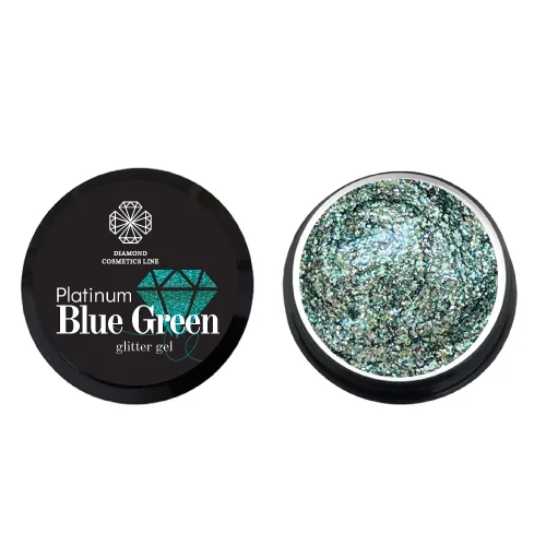 DIAMONDLINE „Blue green glitter gel” 5 ml