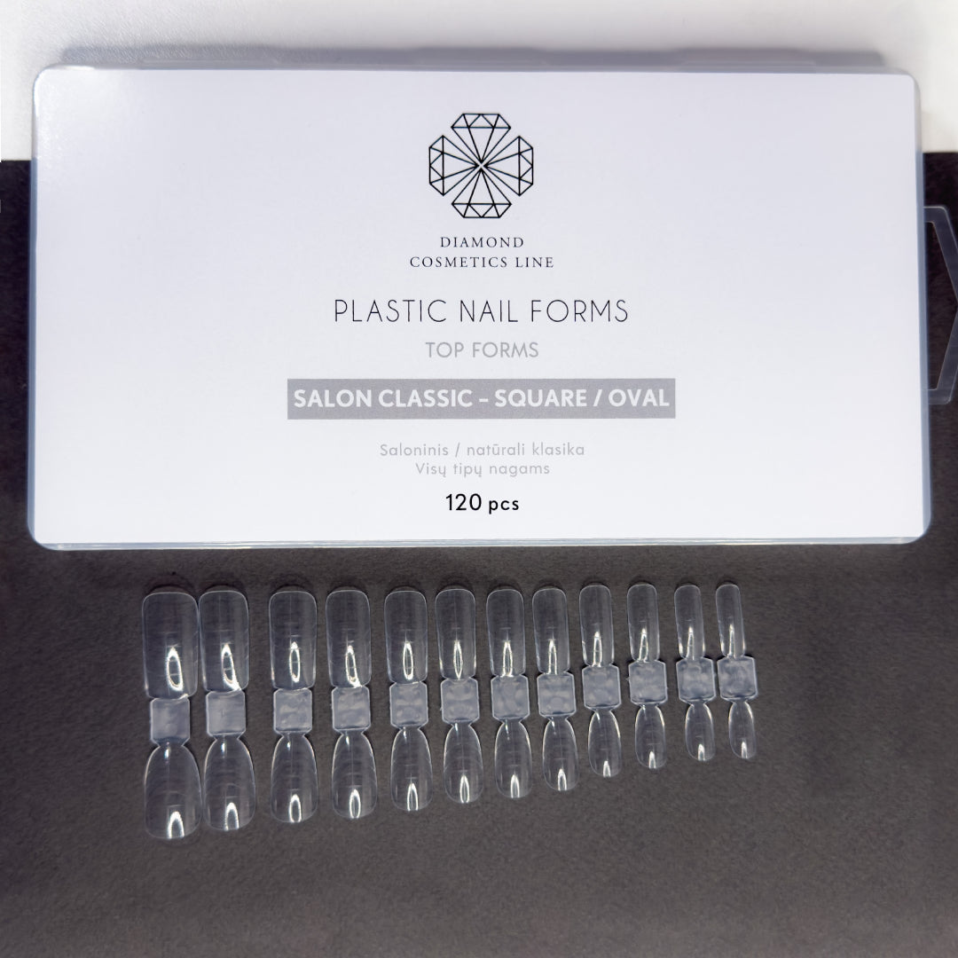 Dual forms til negleforlengelse  „TOP FORMS SALON CLASSIC – SQUARE/OVAL” 120 stk