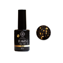 Load image into Gallery viewer, Top Coat „FLAKES GOLD“, 12 ml
