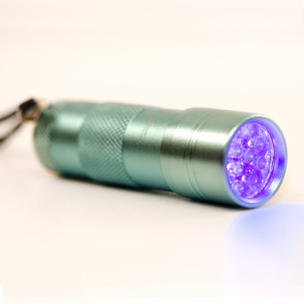 UV/LED Lykt lampe 3W,green silver