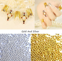 Load image into Gallery viewer, The Gold/Silver Caviar Beads Steel Ball for Nail Art
